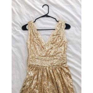 Gold Sequin Evening Gown